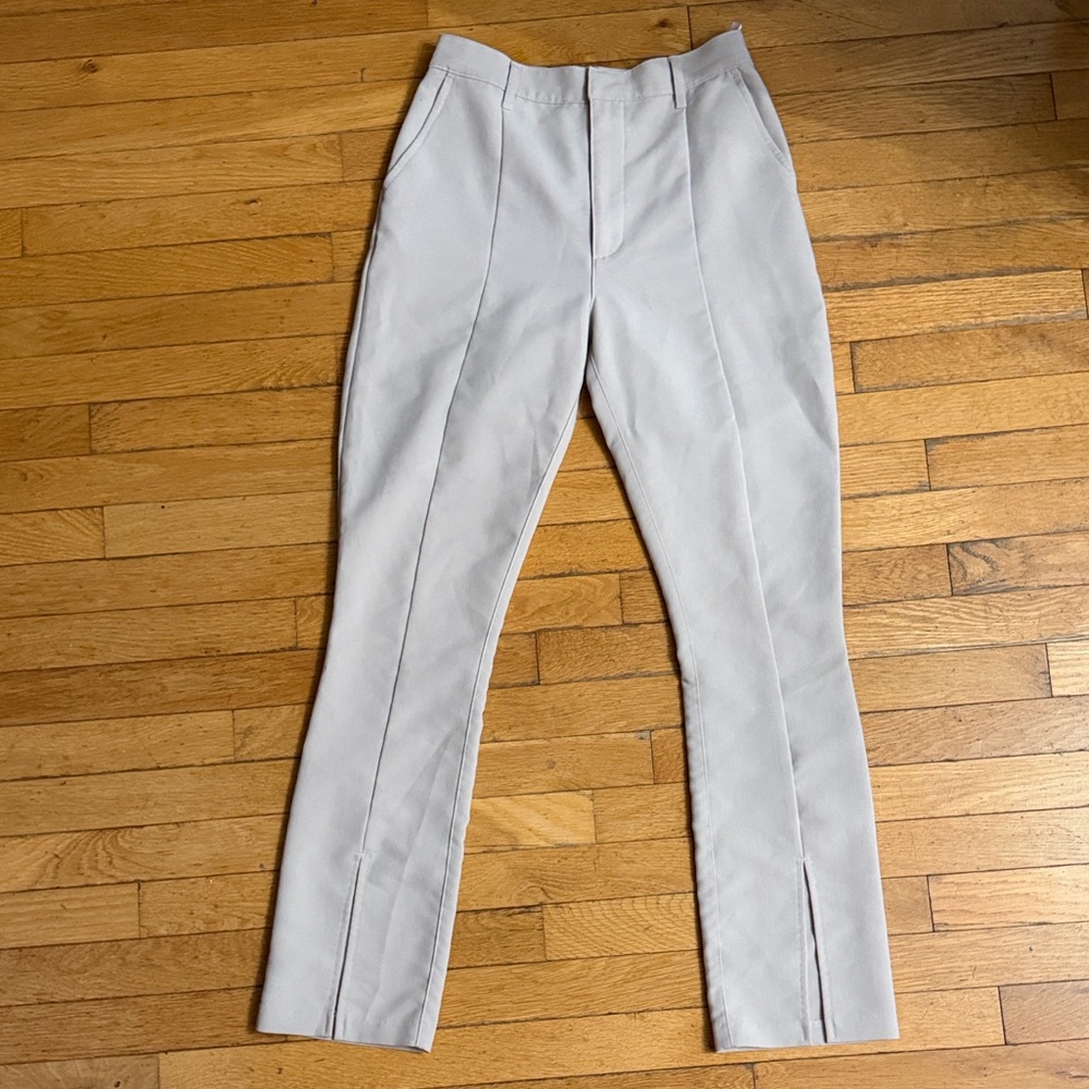 Abercrombie & Fitch Beige Straight Leg Pants Trouser - Picture 2 of 4